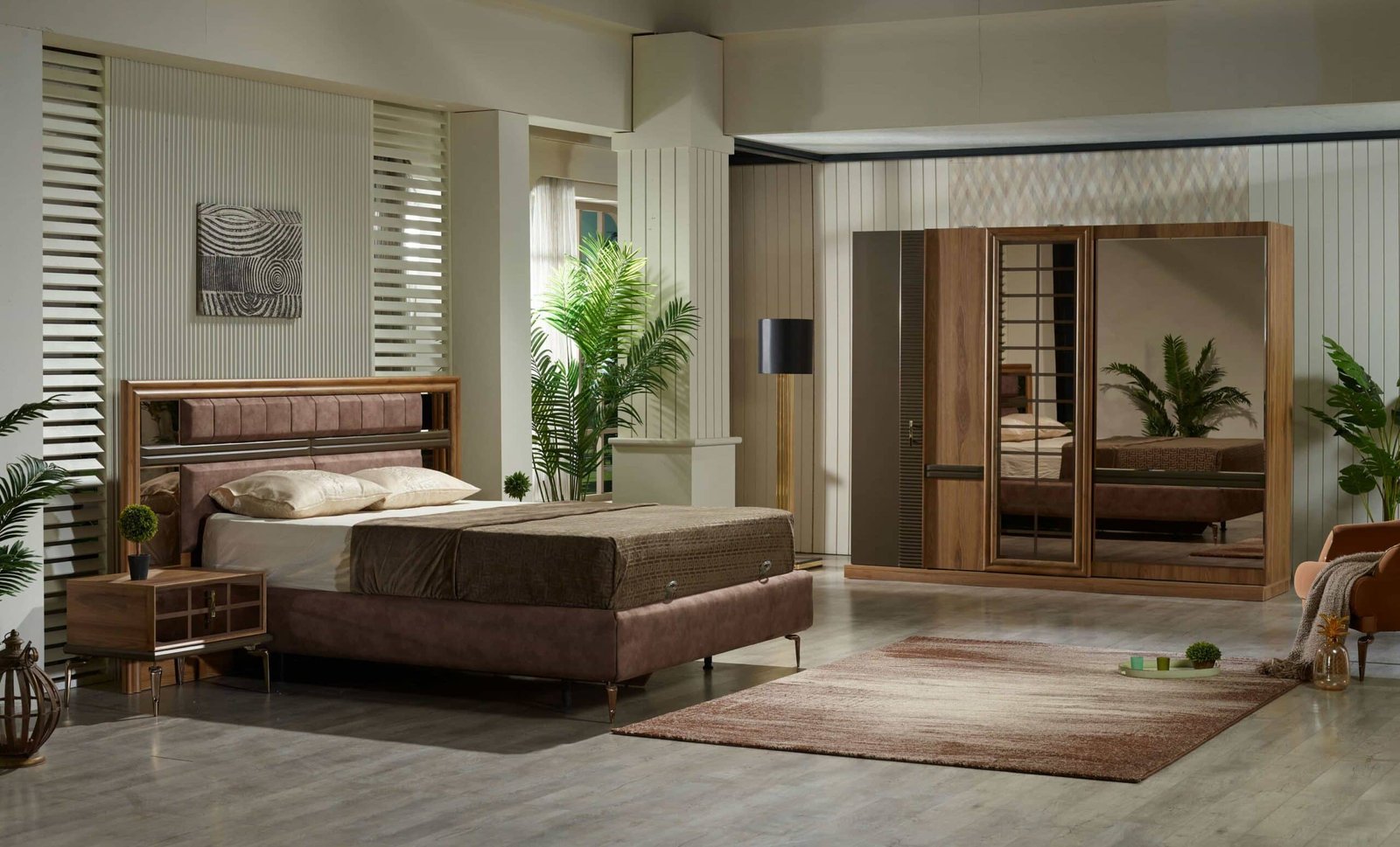 Siena Yatak Odası (Ceviz Sürgülü)